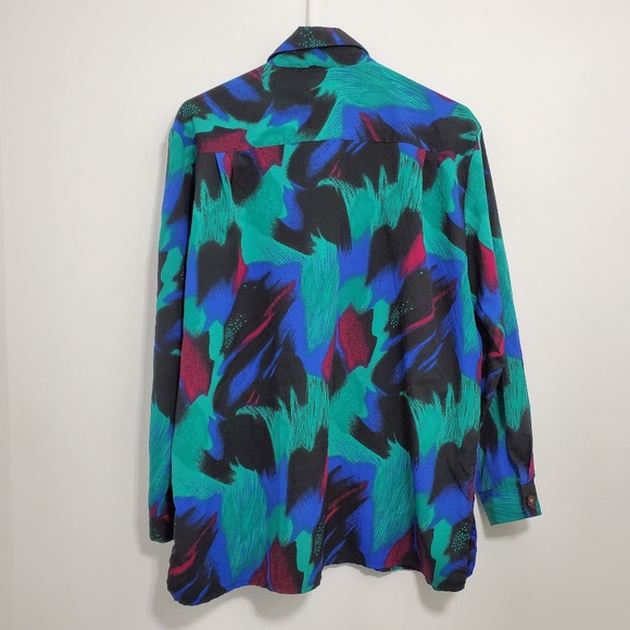 Vintage Miami-Style Colourful Blouse Unisex - Picture 5 of 6